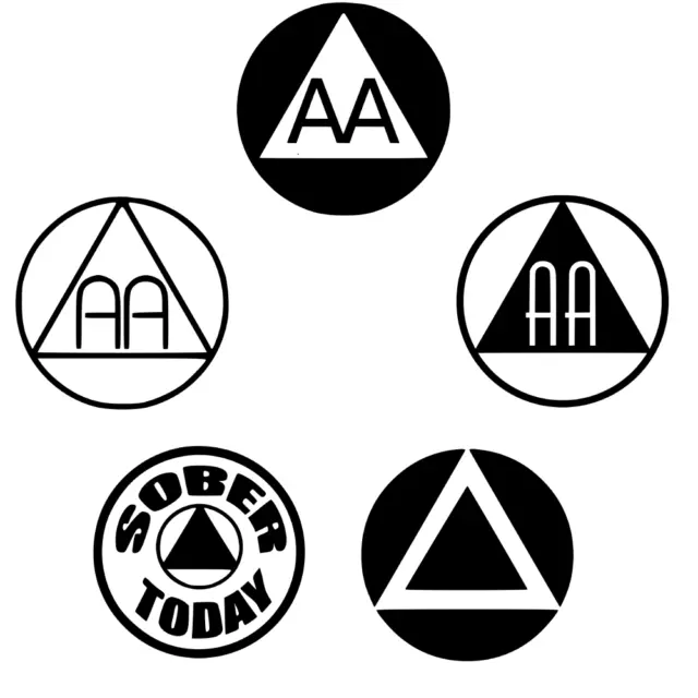 Alcoholics Anonymous Symbol Vinyl Decal Sticker AA Sober Car Window Wall Laptop