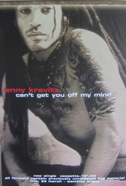 40x60" HUGE SUBWAY POSTER~Lenny Kravitz Live 1995 London Can't Get You Off Mind~