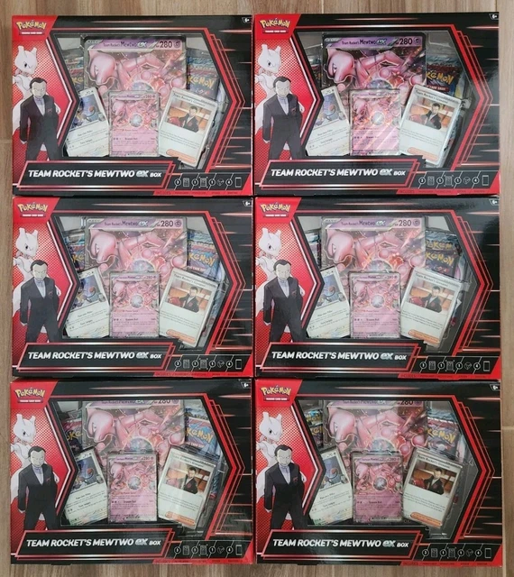 POKEMON DESTINED RIVALS SV10 Team Rocket's Mewtwo EX Collection Box (x6 ...
