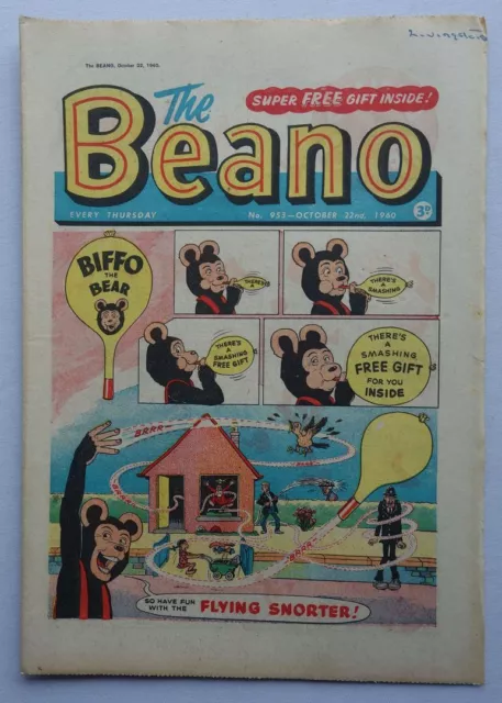 Beano comic #953 - Oct 22 1960 Free Gift issue (no gift) FN