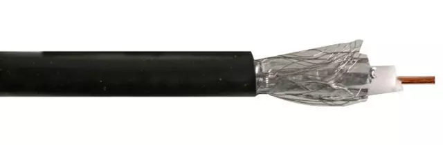 RG59/U Câble Coaxial, Noir, 99p Par Mètre