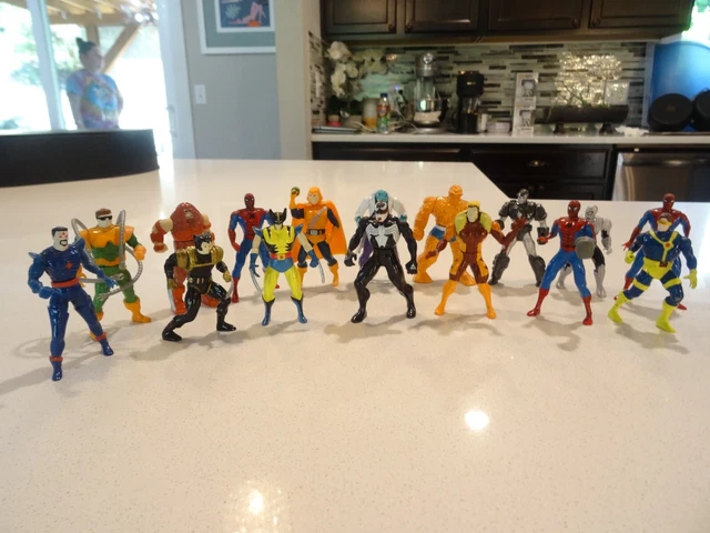 LOT OF 19 + Toy Biz HEAVY METAL HEROES Figures MARVEL X-MEN Avengers Die Cast 2