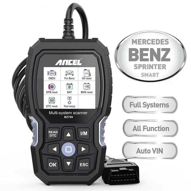 ANCEL BZ700 OBD2 Car Scanner for Mercedes Benz All System Diagnostic Tool