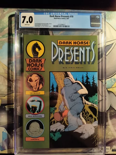 Dark Horse Presents #10 CGC 7.0 White Pages (1st app of the Mask)