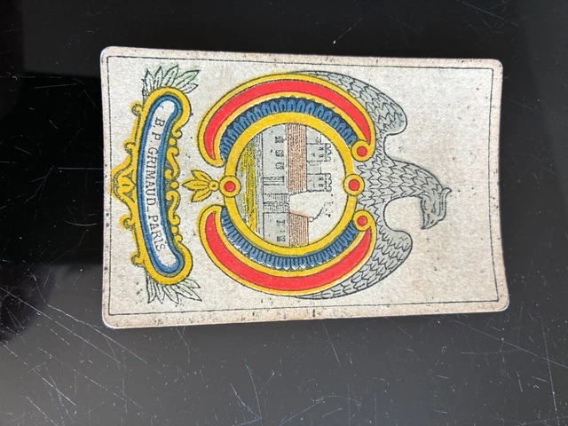 Ancien Jeu De Cartes D'aluette - Dos écossais, Coins Cassés Et Pliés (très Vieux)