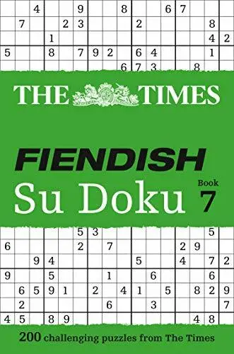 The Times Fiendish Su Doku Book 7 (Times Su Doku). Games 9780007516933 New**