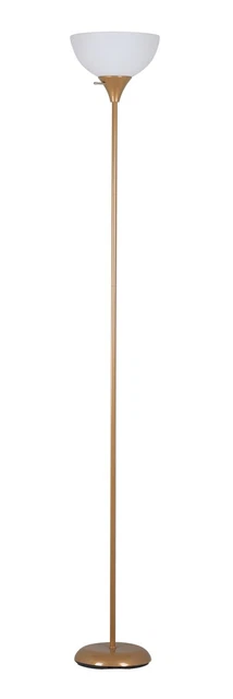 71 inch Metal Floor Lamp Tea Stained Plastic Shade 3-Way Rotary Switch on Socket