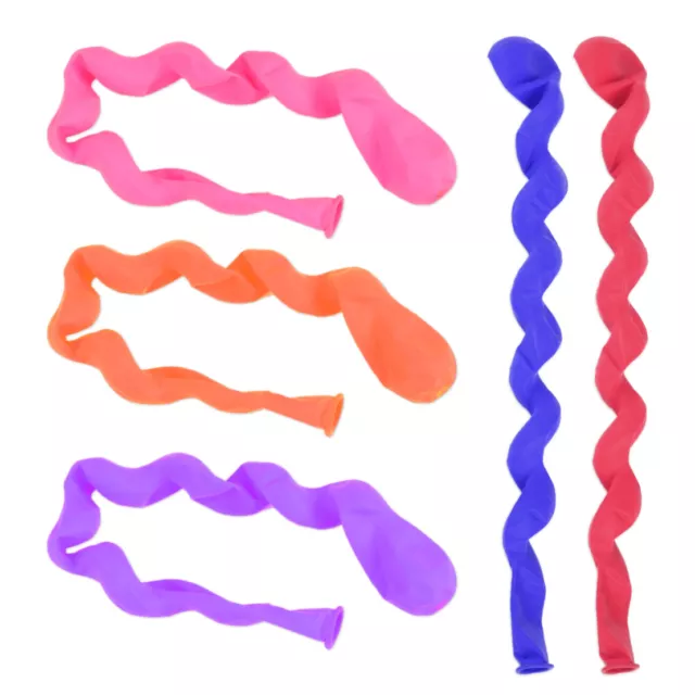 100x Colorful Latex Long Twist Spiral Balloons Wedding Kids Birthday Party Nm