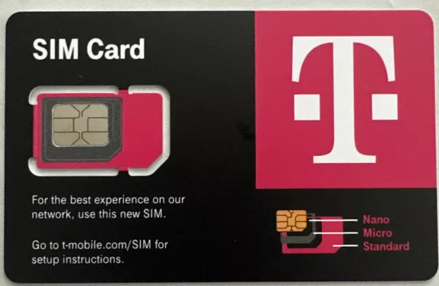 T-MOBILE Triple SIM Card R15 "3 in 1"  NANO  4G 5G LTE  NEW  USE BY 10/2025