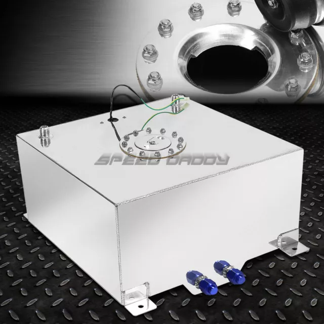 15 Gallon/57L Polished Aluminum Racing/Drifting Fuel Cell Tank+Cap+Level Sender