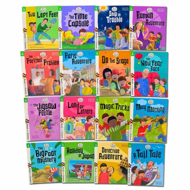 Biff, Chip and Kipper Stage 4 Read with Oxford: 5+: 16 Books Collection Set Pack