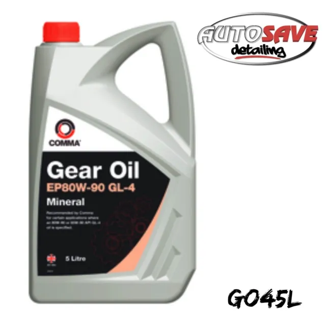 Comma - EP80W-90 GL-4 Mineral Gear Oil Fluid Lubricant Lube GO45L - 5L