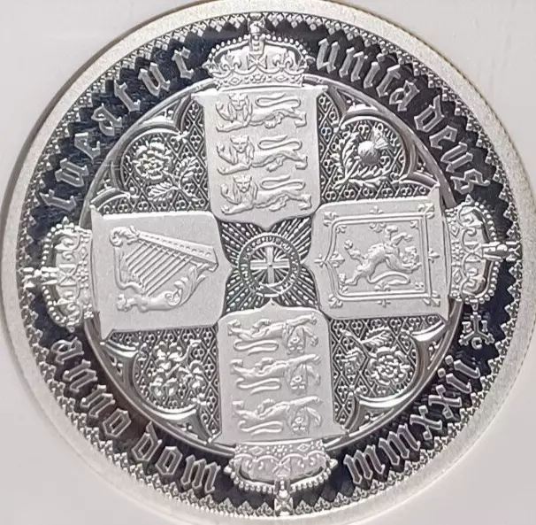 2022 St Helena Masterpiece Collection The Gothic Crown 1oz 999 Silver W. Wyon