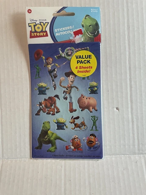 HALLMARK TOY STORY Disney Pixar Stickers NOS Pack Of 4 Sheets Vintage ...