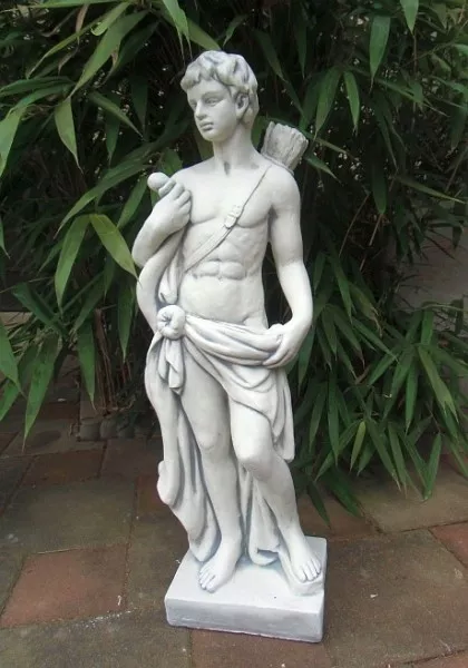 Steinfigur "Apollon" 85 cm Statue, Skulpturen, Steinguss, Jäger, Gartendeko