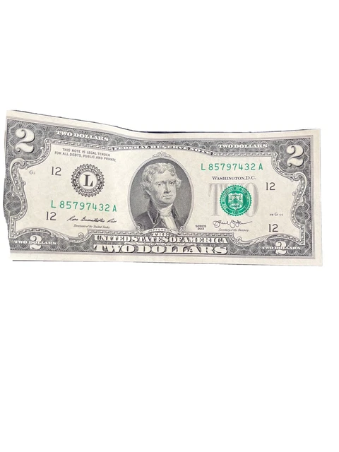 2 DOLLAR BILL  2013 Series L