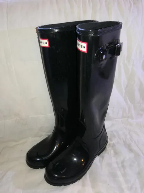 Hunter Women's Original Classic Tall Rain Boots - Rubber - Size 6 - Black (D1)