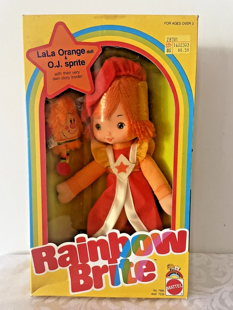 Rainbow Brite - Mattel - Poupée 23cm - LaLa Orange (Boite Canada Azurine