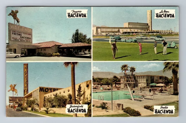 Las Vegas NV-Nevada, Hacienda Hotel, Golf, Advertising  c1960 Vintage Postcard
