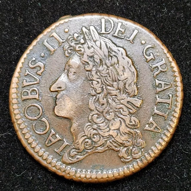 Genuine 1690 May Ireland Gun Money 1/2 Half Crown | XF Condition