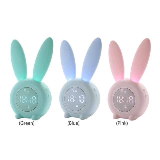 Kids Intelligent Sensor LED Digital Alarm Clock Snooze Timer Table Desk Setting 2