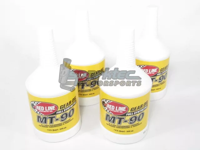 Red Line Sythentic MT-90 75W90 GL-4 Gear Oil Manual Trans (4 1-Quart Bottles)