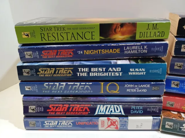 Lote de 12 libros de bolsillo de Star Trek: The Next Generation TNG DSN 2
