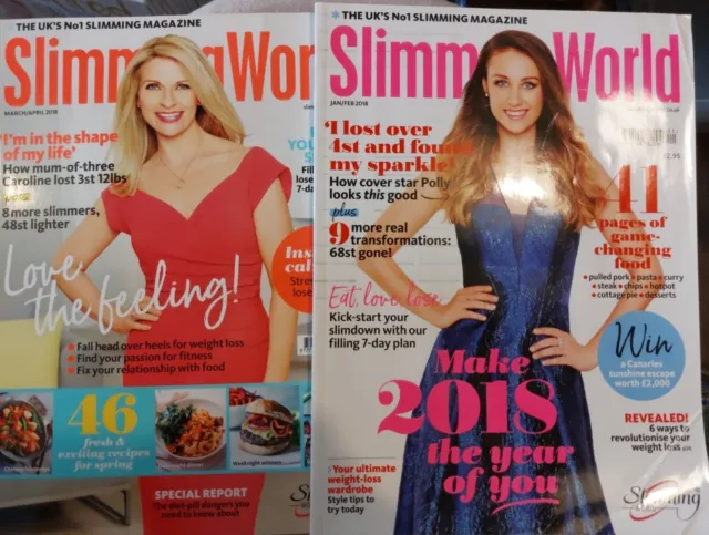 2 X Slimming World Magazines, Jan/Feb And Mar/April 2018
