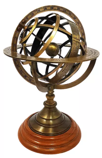 Astrolabe armillaire en laiton antique nautique Décor armillaire de bureau...