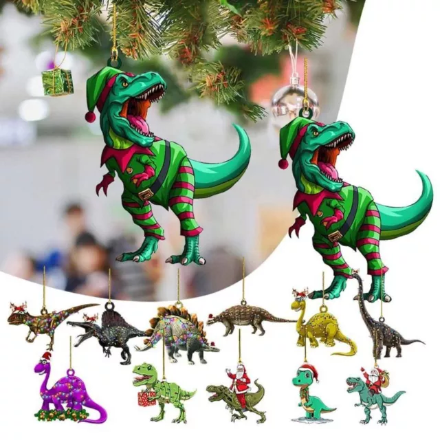 Auto montierte Dekorationen Weihnachts-Dinosaurier-Ornamente  Zuhause