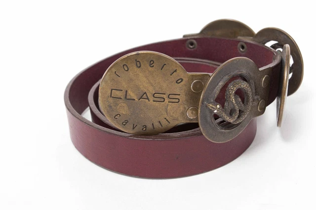 Ceinture Vintage JOOP! En Cuir Noir - Italie - Taille M (4 Cm De Large) - Occasion