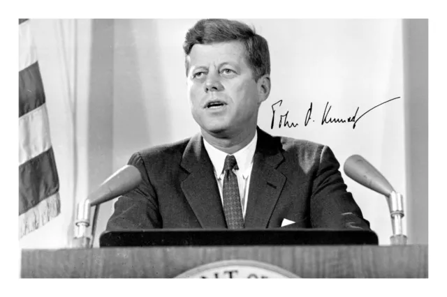 John F Kennedy Signed A4 Autograph Photo Print JFK President