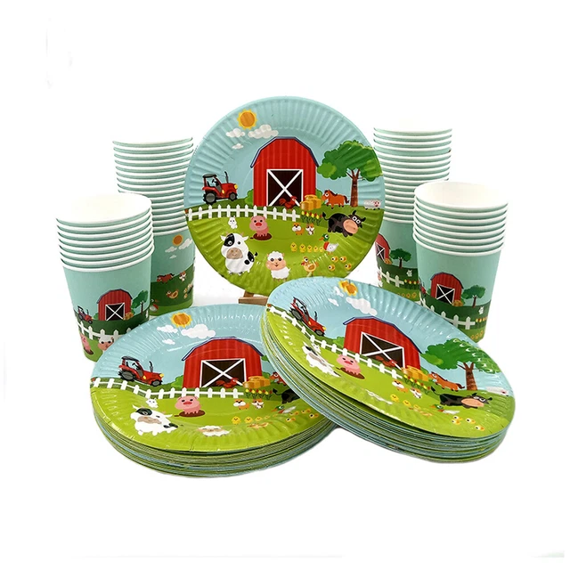 Set De Vaisselle En Papier Océan - 53 Pièces Pour Fête D’anniversaire - Assiettes, Tasses, Serviettes, Nappe - Thème Animaux Marins - 3