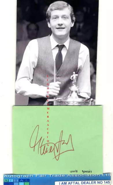 Steve Davis vintage signed page AFTAL#145