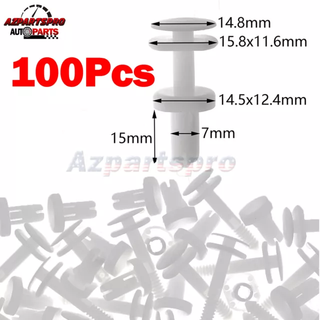 100pcs Push Type Retainer Clips Door Trim Panel For GM Truck Chevrolet Chevy GMC