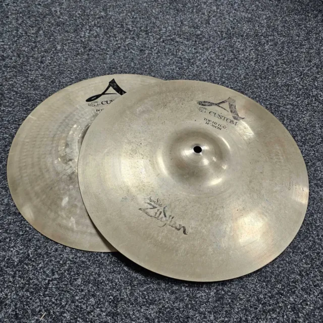 Hi-Hat Cymbals 14" Zildjian A Custom USED! RKHAA050224