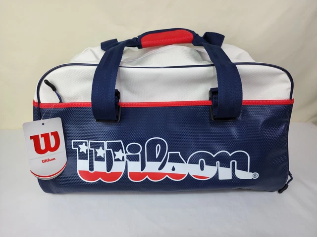 NEW with tags Wilson Small Red White Blue Duffel Tennis Bag NEW with tags Wilson Small Red White Blue Duffel Tennis Bag