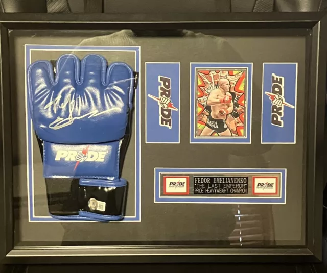 FEDOR EMELIANENKO Autographed PRIDE FC Glove Custom Framed Beckett COA