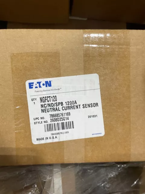 Eaton NSB NGFCT120 Current Sensor Neutral Current Sensor 1200A J-K Frame