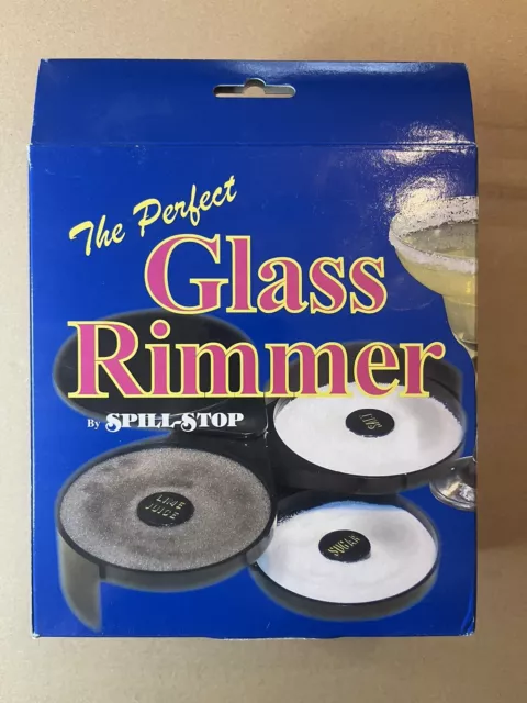 Spill Stop Three Tier Glass Rimmer 5-1/2" Restaurant Sugar/Salt Holder margarita