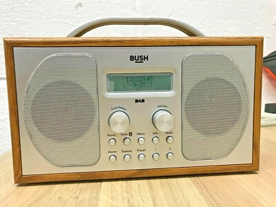 Bush DAB Radio Portatile FM batteria dell'altoparlante MONO Da Viaggio Personale Radio Tascabile LCD 