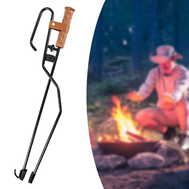 Anawakia Kaminzange 54cm | Eisen Mit Kunststoffgriff | Für Kamin & Lagerfeuer | Schwere Ausführung