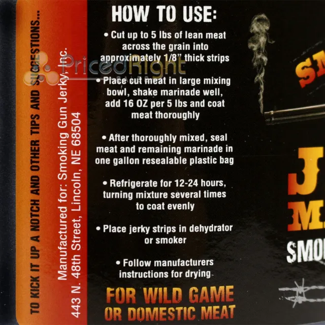 Smoking Gun 1/2 Gallon 64 Oz Jerky Marinade Smokey Wild West Hickory Flavor 3