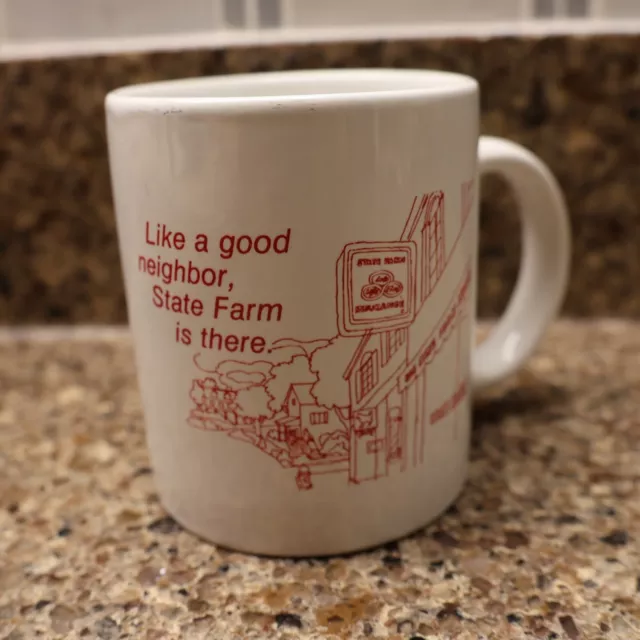Vintage State Farm Insurance Like a Good Neighbor Advertising Coffee Tea Cup Mug