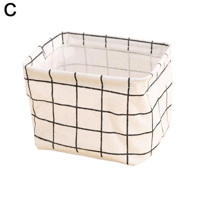 C Multifunctional Small Fresh Pastoral Fabric Storage Basket Nordic Style H G1C4