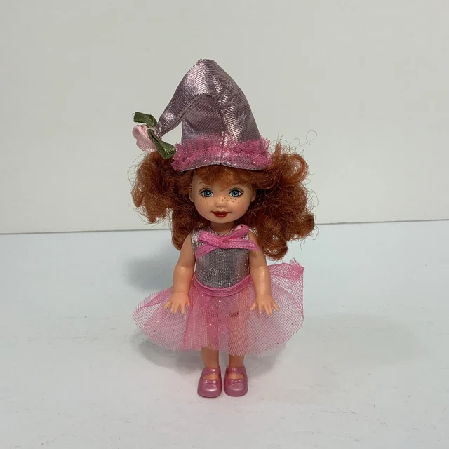 Vintage 1999 Barbie The Wizard of Oz Kelly as Lullaby Munchkin Pink Dress Mattel