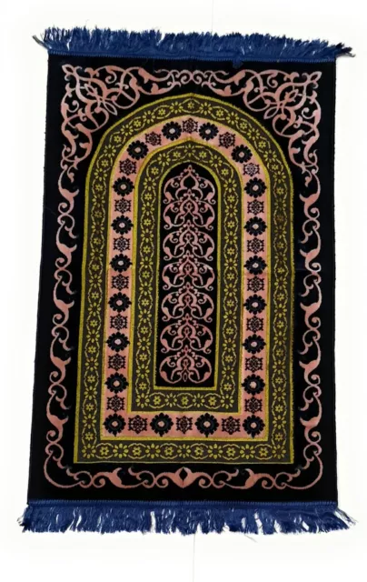 Extremely beautif islamic Prayer Mat.janamaz.musalla.soft High Quality. 460 +grm