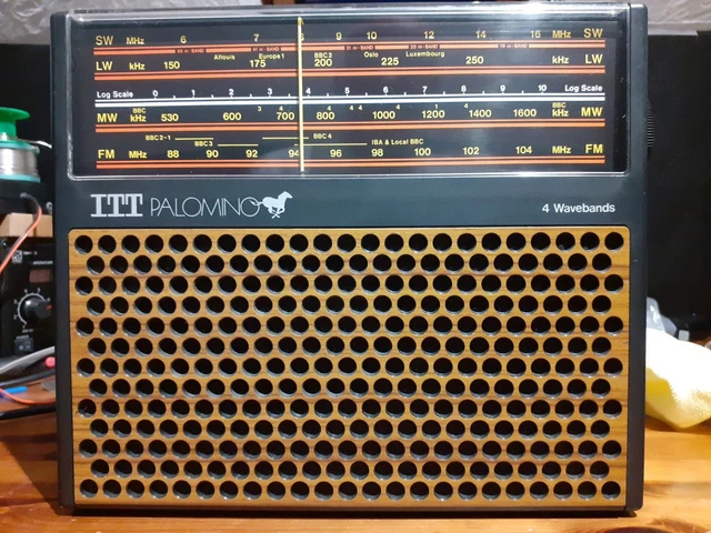 VINTAGE ITT PALOMINO Portable Transistor Radio 4 Band Battery Mains. £ ...