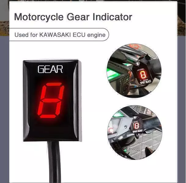 LED Fahrrad Ganganzeige für Kawasaki ZX-6R ZX-6RR ZX-10R Z750 Z1000 ER-6N Y0X9