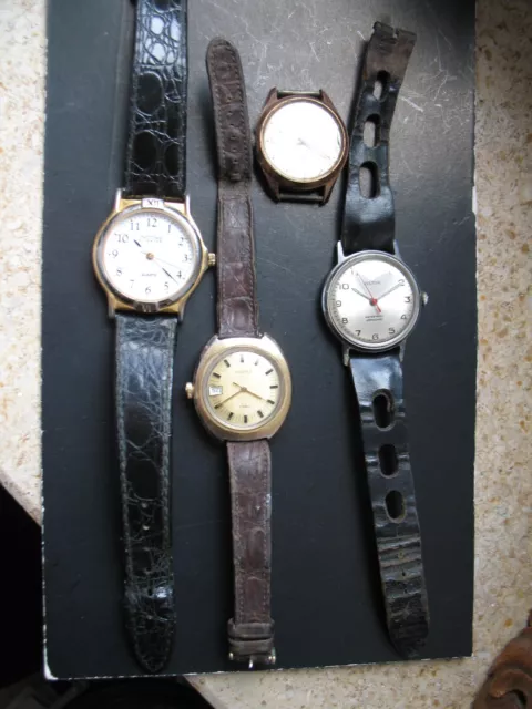 montre homme vintage lot de 4- KELTON - INOTIME - TULEX - LOV